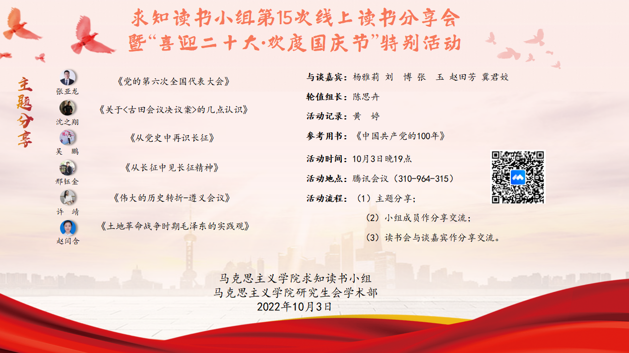 我校研究生乐享国庆假期 上好线上“大思政课”